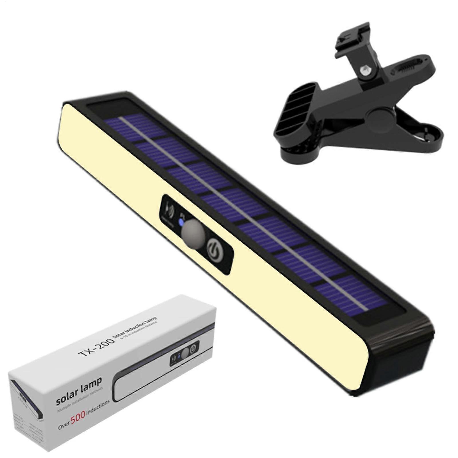 Outdoor Solar Security Lights with Motion Sensor, IP65 Waterproof, Warm White, ClipOn for Garden Gate