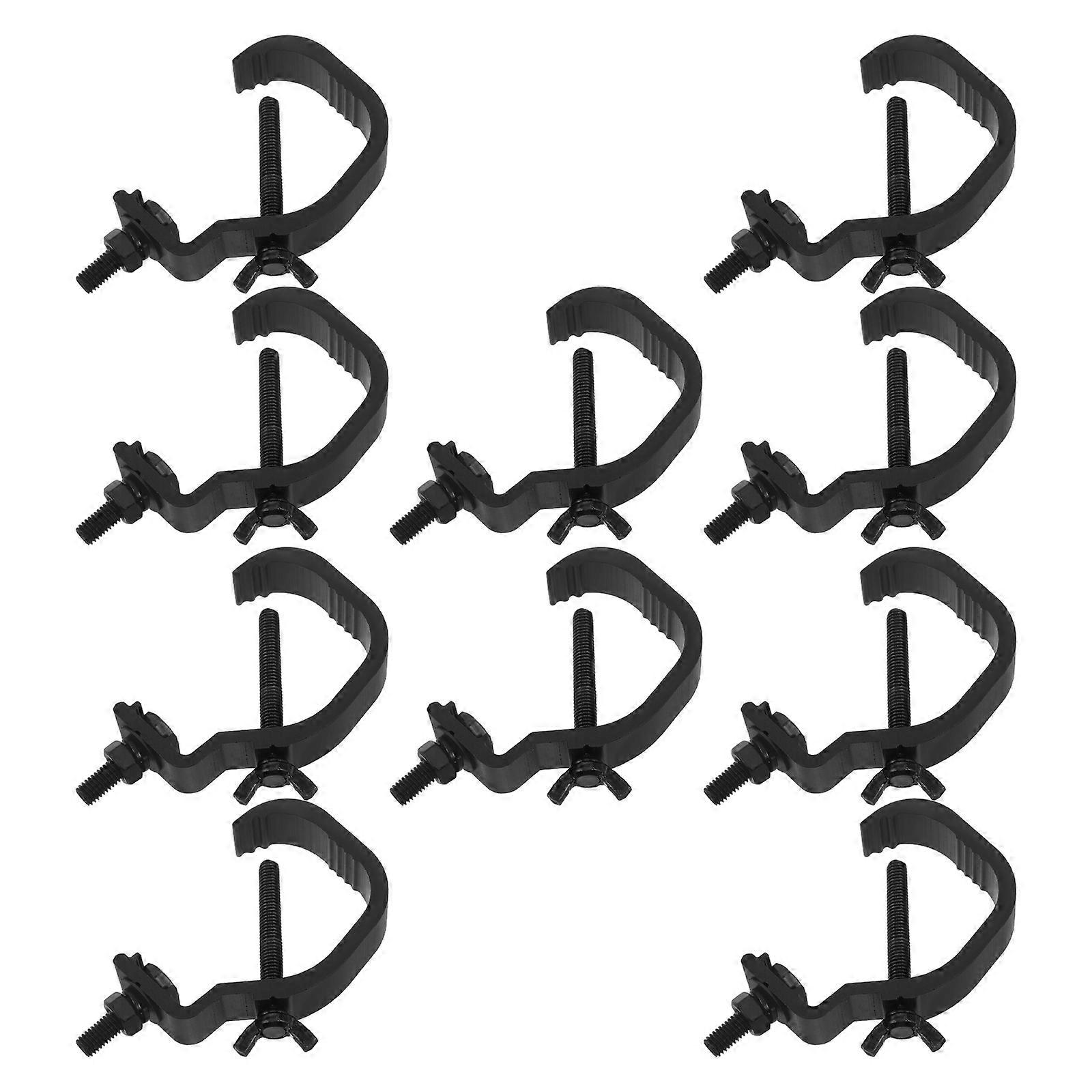 Stage Light Hook Clamp for Versatile Lighting 10Pcs Metal Light Clips Black