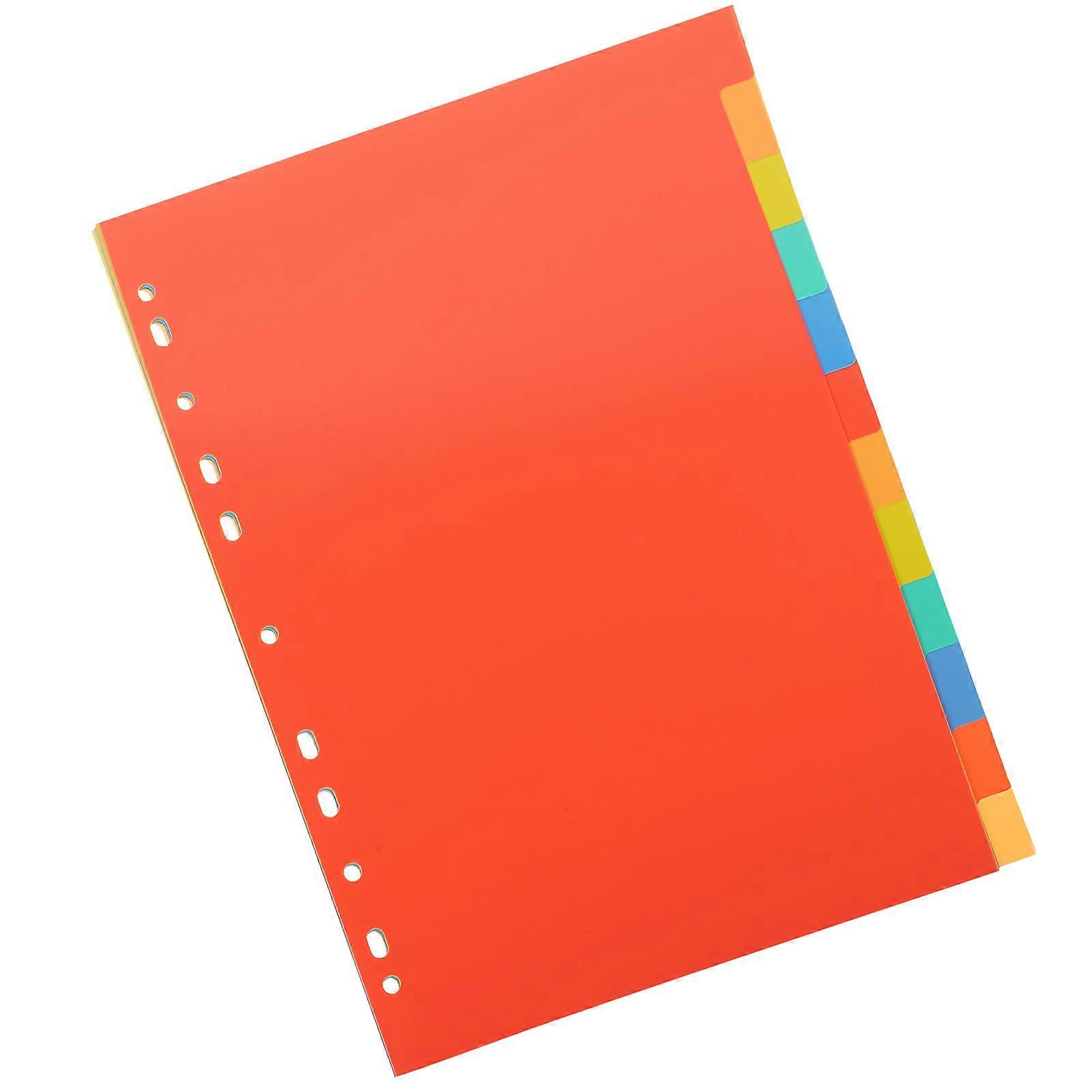 A4 Notebook Binder Dividers Dark Red for Sectioning 15Sets PVC