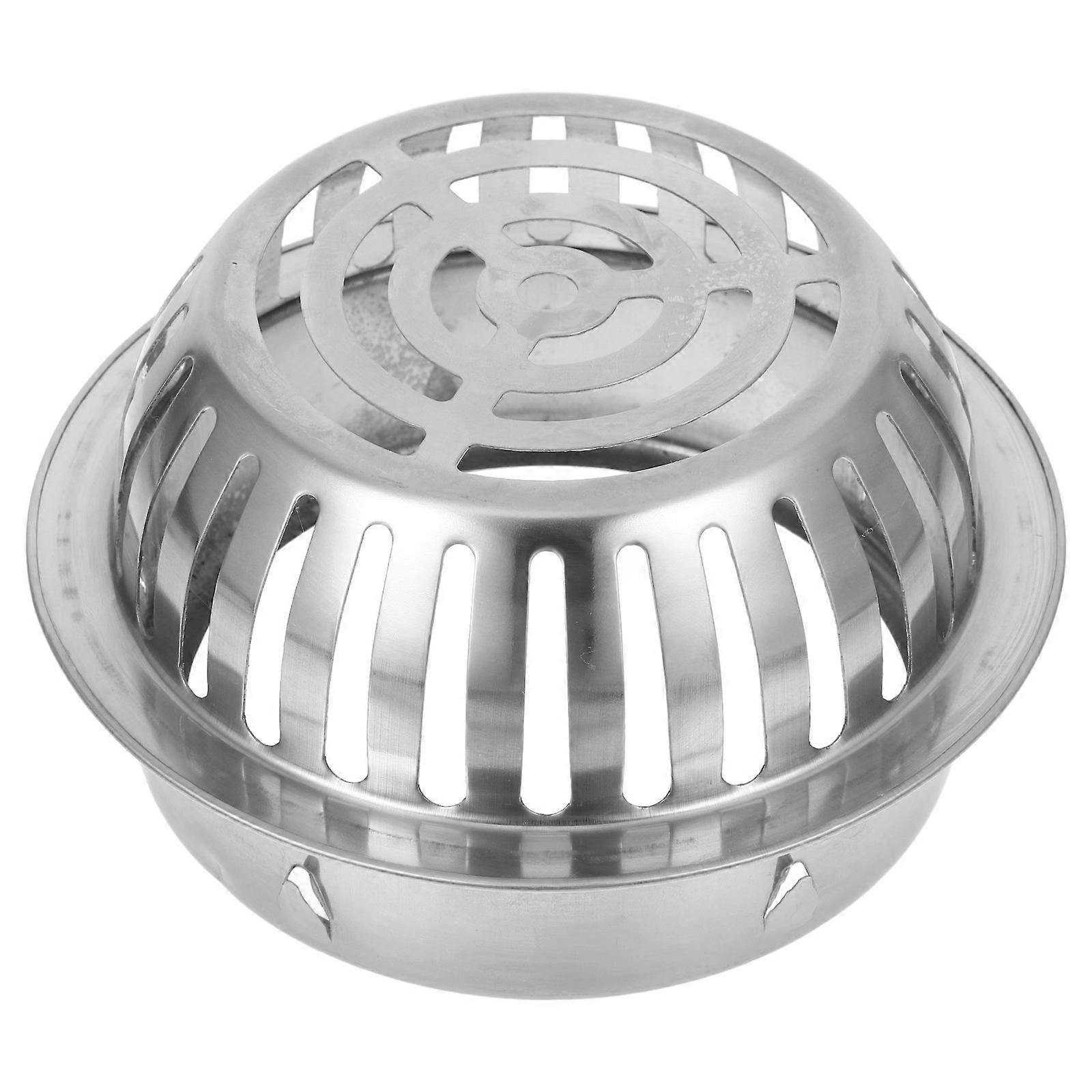 Downspout Leaf Guard Filter Leaves Outdoor Drainage System Silver Gutter Strainer 1Set