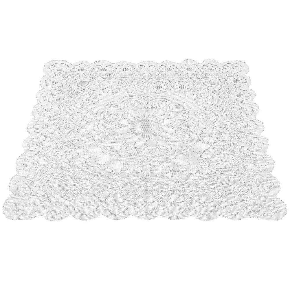 Small Lace Tablecloth White Square Cover for Bread Machine Kitchen Appliance