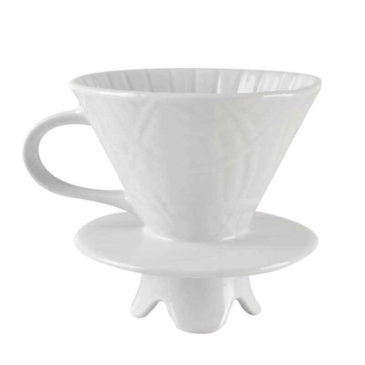 Ceramic Hand Filter Cup Three-Hole Filter Large Ceramic Funnel Filter Cup Coffee Maker Accessories