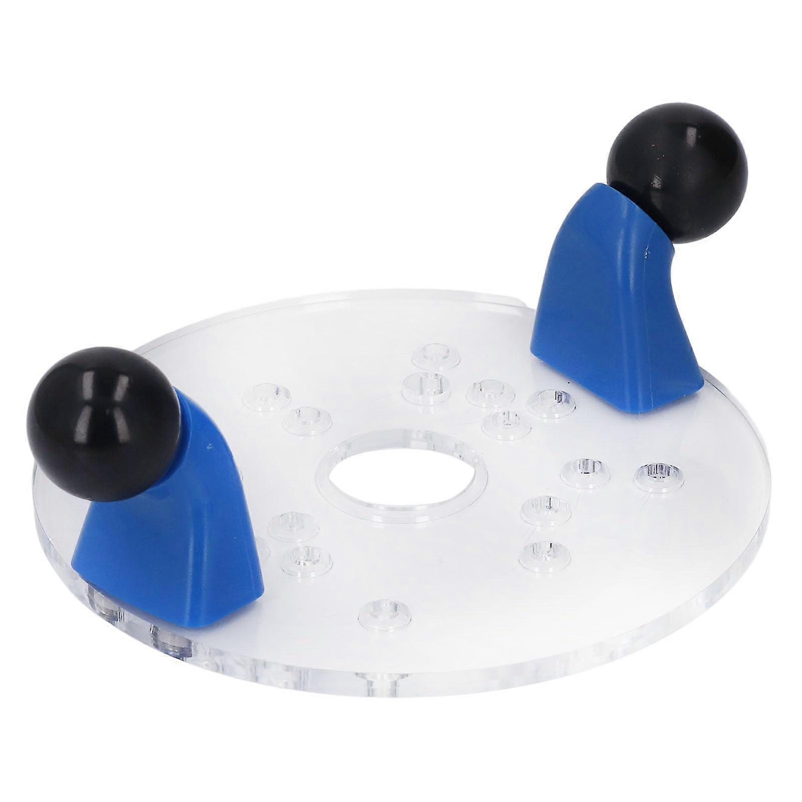 Universal Transparent Router Base Plate with PreDrilled Holes for Stable Woodworking Cuts