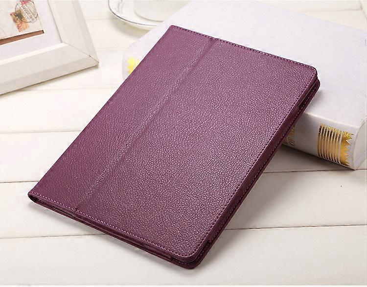 Case For Ipad Pro 9.7 2016 Purple Stand Leather Litchi Texture Two-fold Stitching