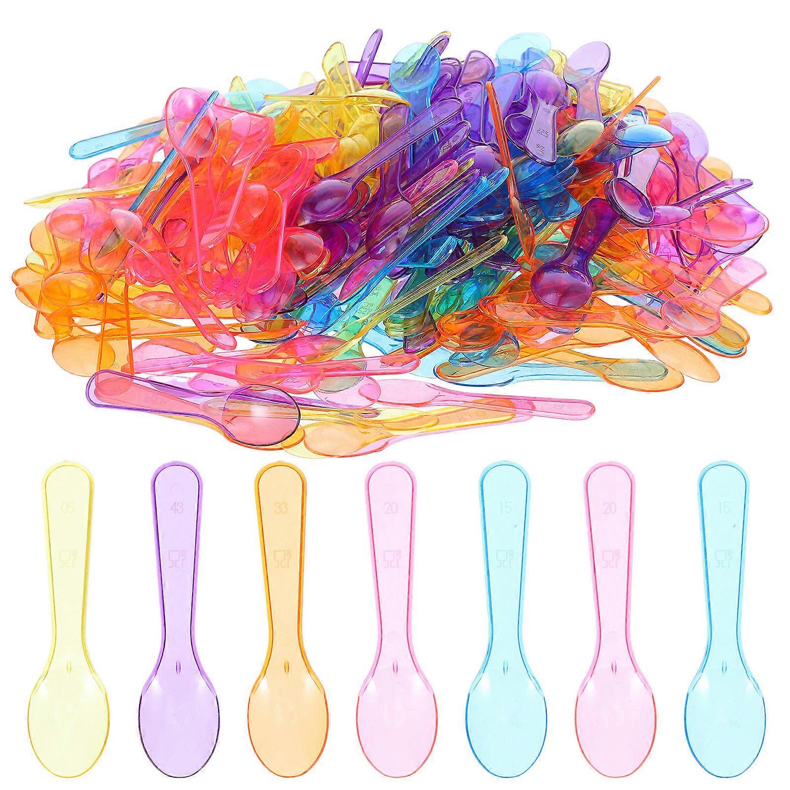 Transparent Mini Dessert Spoons for Yogurt Sampling with 300Pcs Spoons