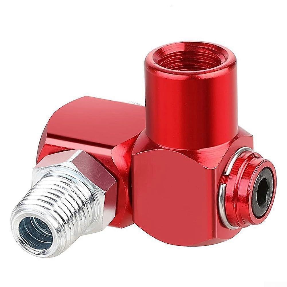 1/4 Inch Air Hose Swivel Connector 360° Rotation Aluminum Pneumatic Fitting for Compressor Tools Red