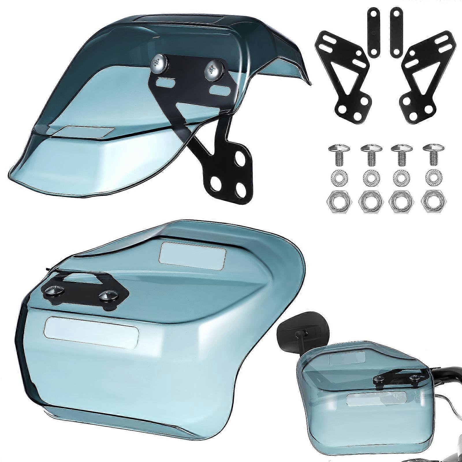 Grey Motorcycle Hand Guards for Wind Protection 1Pair Durable Pc Resin