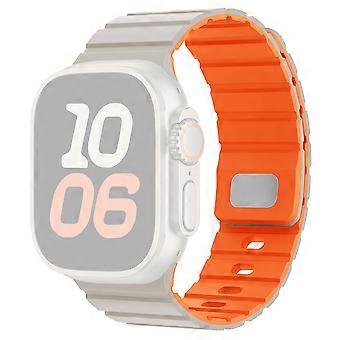 Silikonarmband för Apple Watch Series 11 10 42mm/9 8 7 41mm/SE3 SE2 SE 6 5 4 40mm/3 2 1 38mm Magnetisk