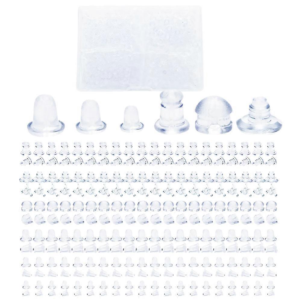 Transparent Silicone Earring Backs for Studs Replacement with 600Pcs Sets