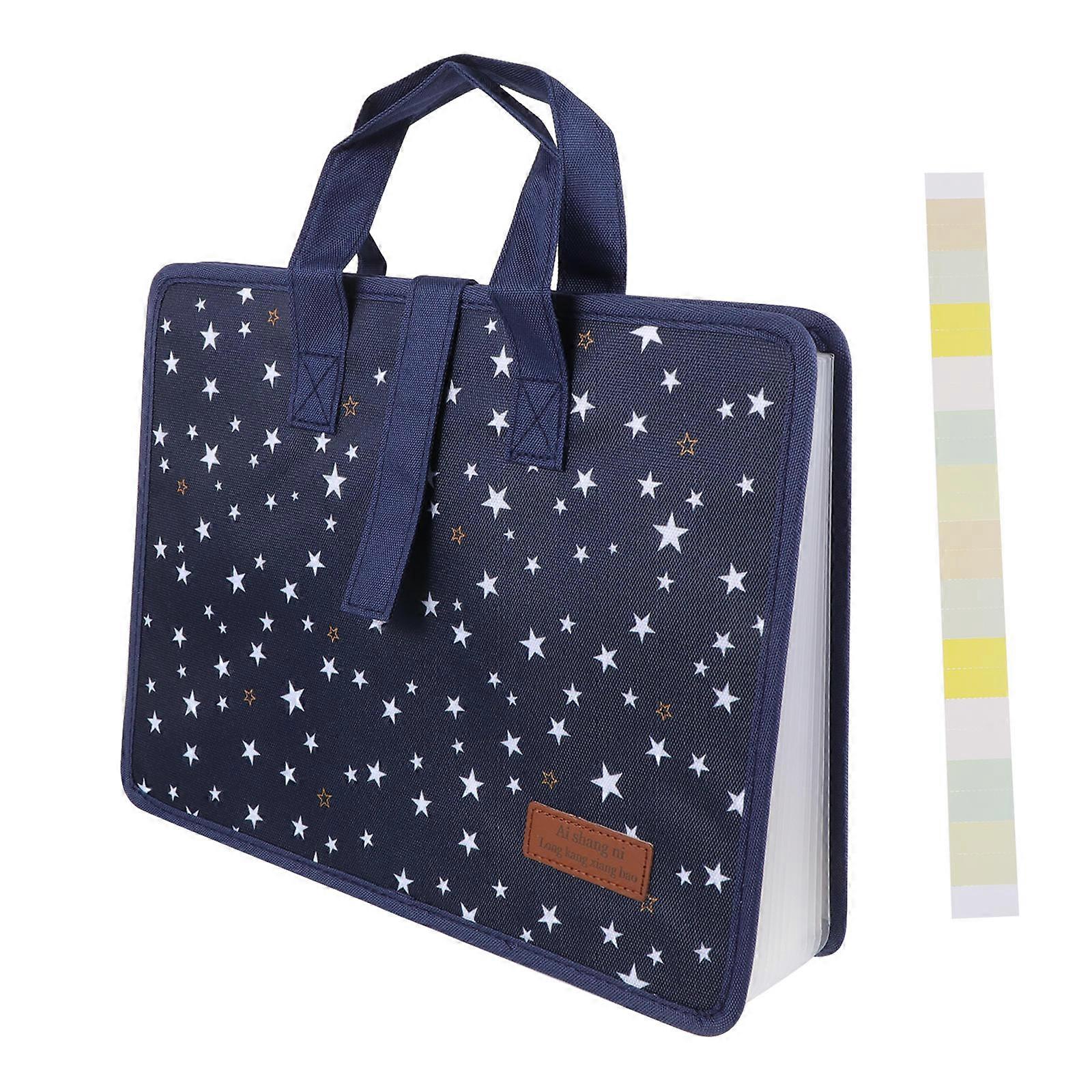 File Folder Expanding File Organizer with Handle 13 Pockets for Document Storage