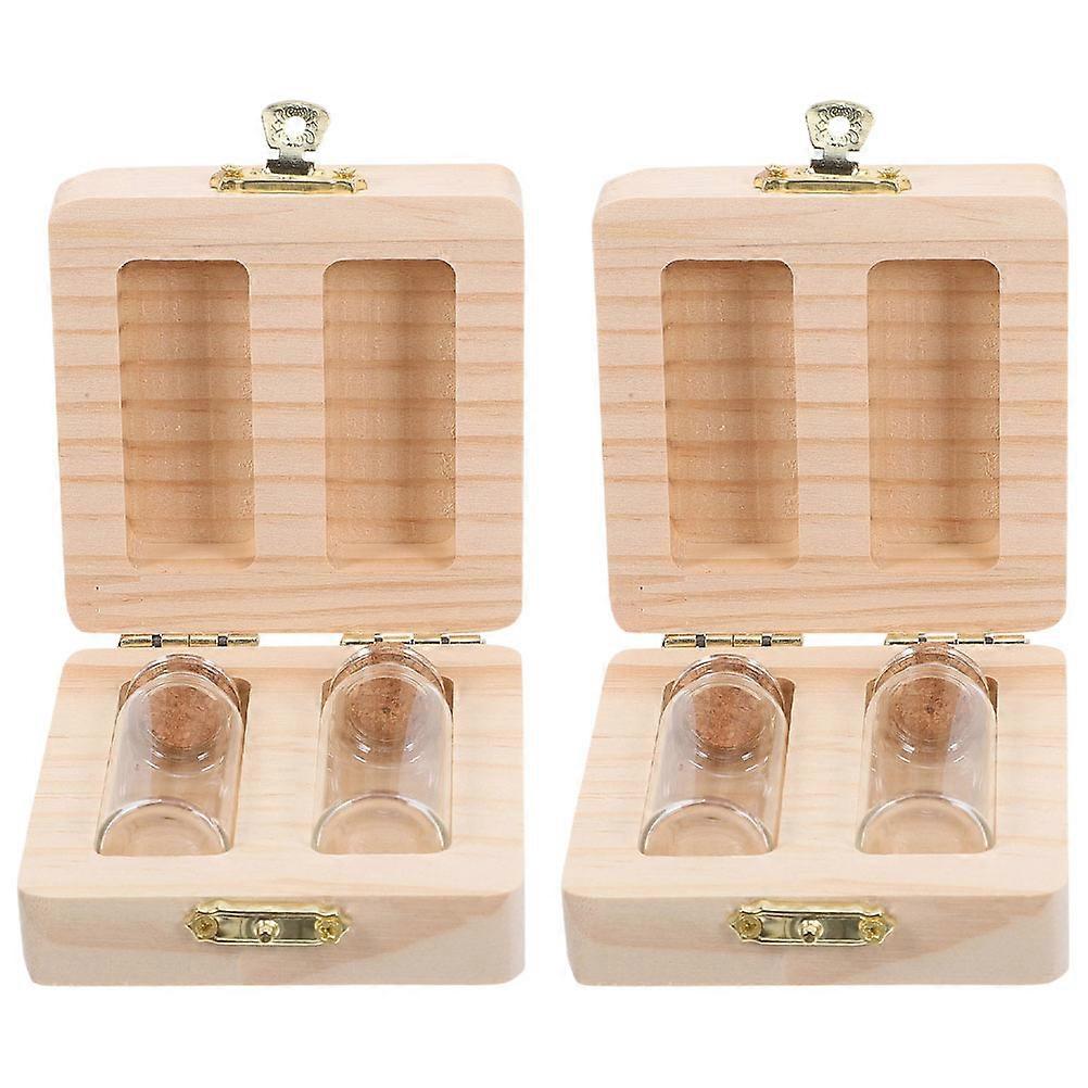 Lanugo Umbilical Cord Box Baby Keepsake Storage 1Set Beige