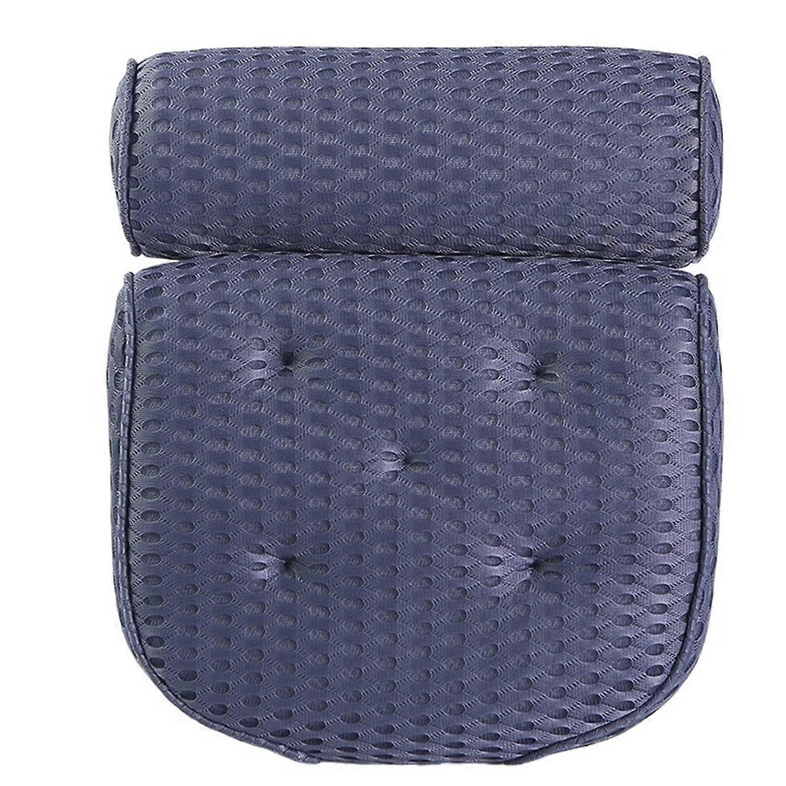 Bath Pillow with Suction Cups Ergonomic Full Body Support Quick Dry Cushion for Neck and Back