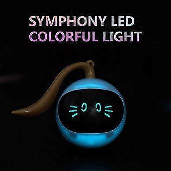 2025 Pet Smart Interactive Cat Toy Colorful LED Self Rotating Ball Toys USB Rechargeable Kitten Electronic Ball Toys