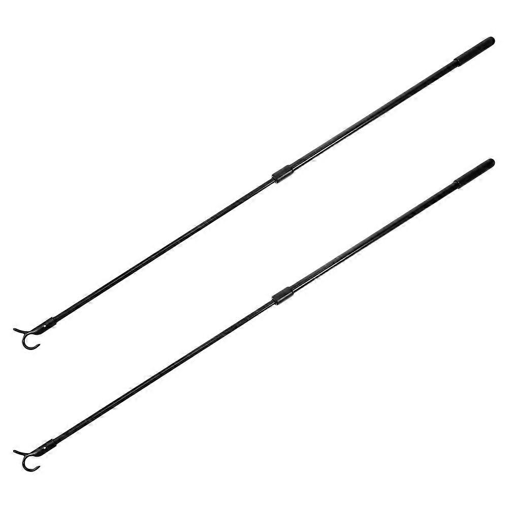 Drapery Pull Rod Adjustable Aluminum Alloy Extendable Blind Poles Home Decor Smooth Operation 2Pcs