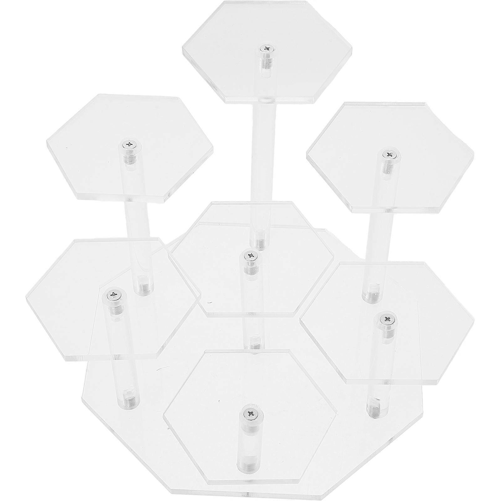 Figurine Display Stand Multi-Layer Acrylic Model Display Rack for Home Use 1Set