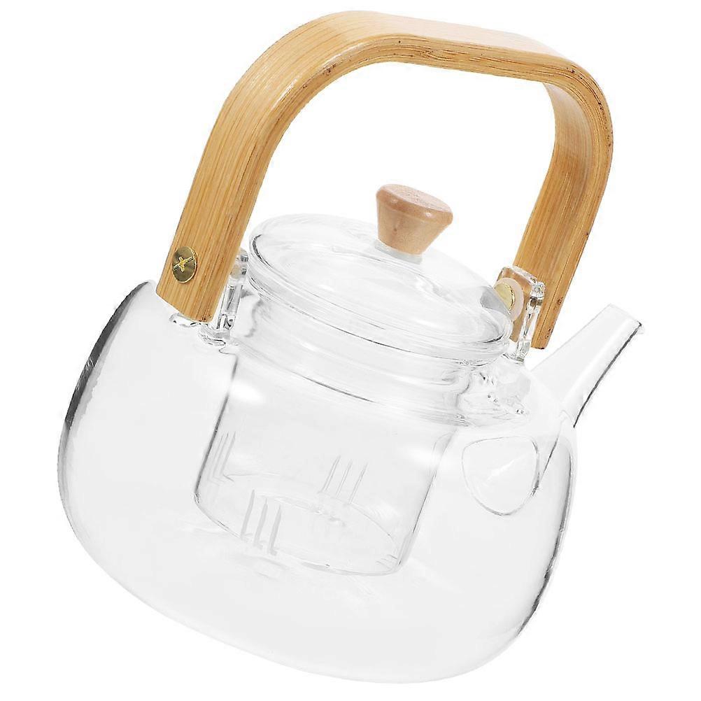 Transparent Glass Tea Kettle for Brewing 3Pcs Convenient Strainer Set