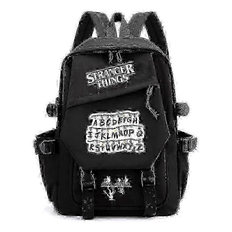 Stranger Things Print Backpack Teens School Bag Multi-functional Large Capacity Durable Material Multiple Colors 25-26