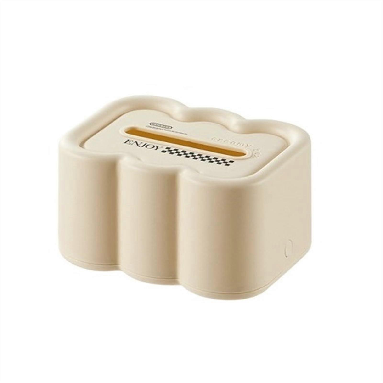 Tissue Box Cover Wall Mounted Tissue Holder with Creative Spring Press Design for Bathroom Kitchen