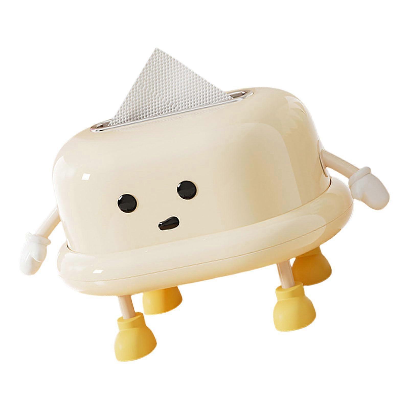 Tissue Box Dispenser with SpringLoaded Napkin Holder for Easy Access and MultiRoom Bathroom Use