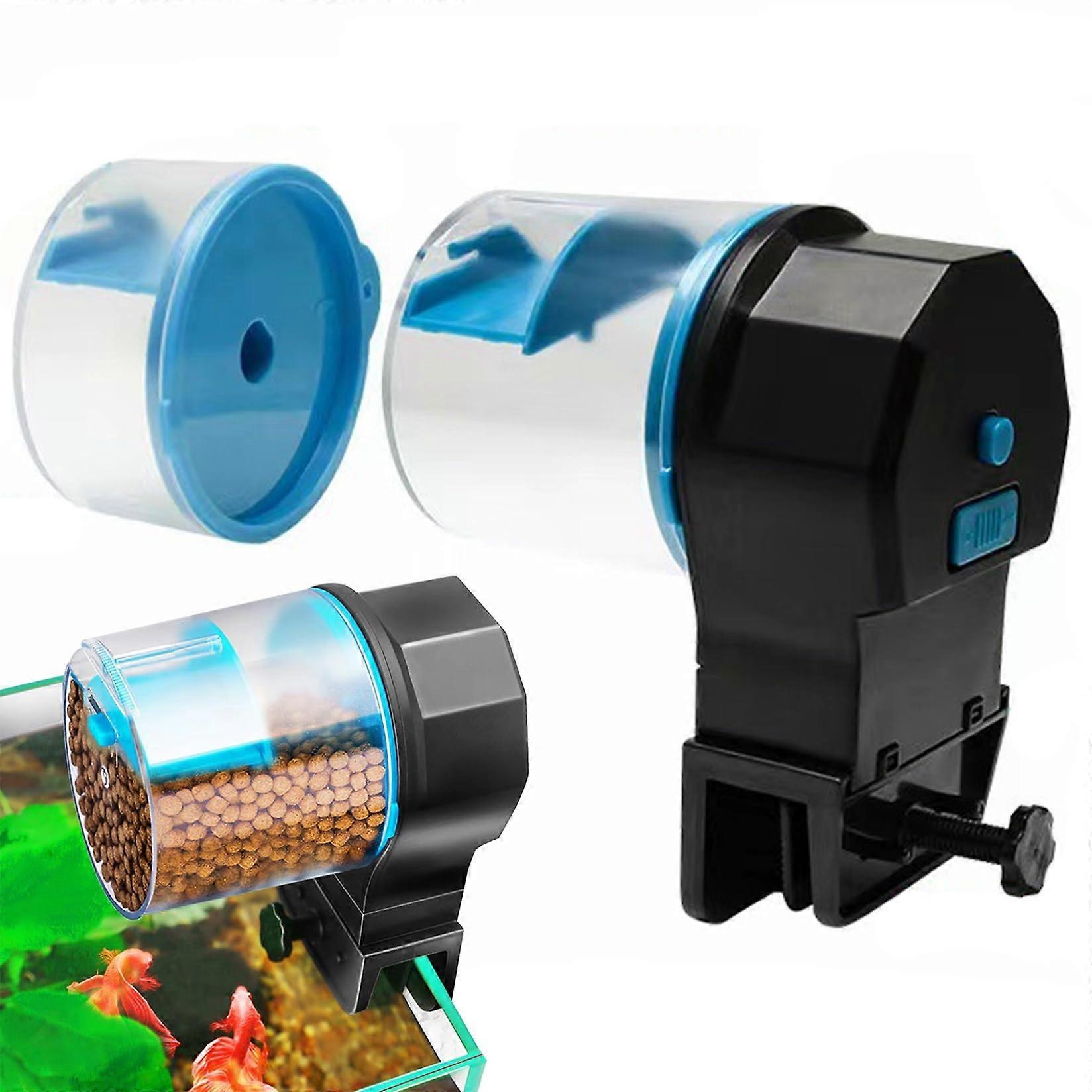 Automatic Fish Feeder with Timer, Large Capacity Dual Mount Battery Powered for Tanks and Ponds