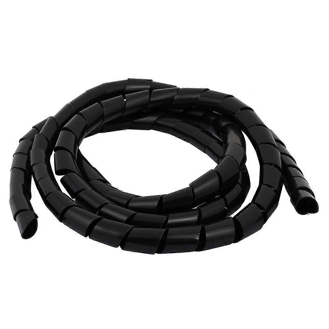 Cable Management Sleeve 18mm x 2m Black Wire Organizer Wrap for Clean Tangle Office Setup