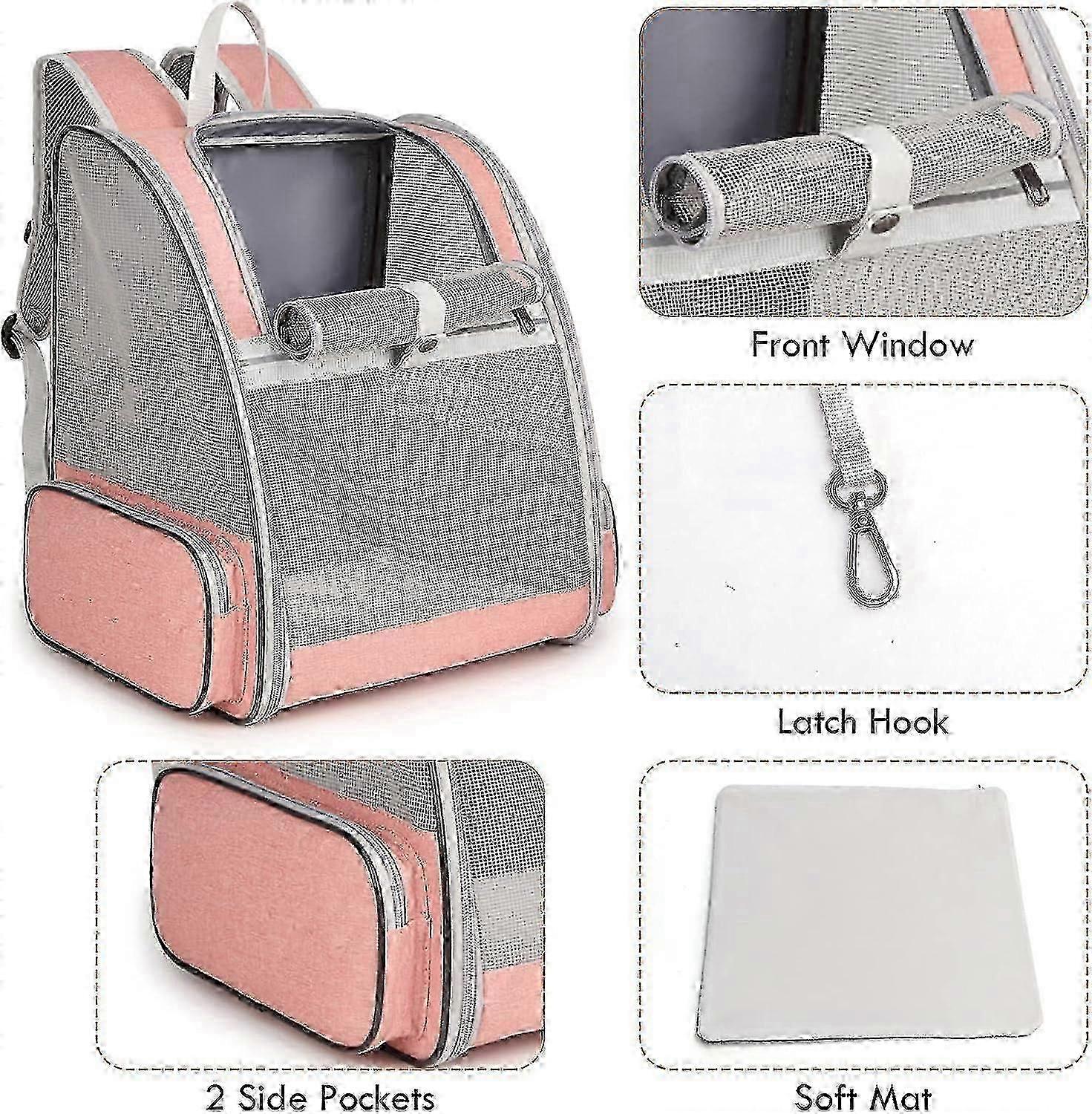 Portable Pet Carrier: Mesh Ventilated, Foldable, Large Capacity, Handheld Cat Bag, Backpack