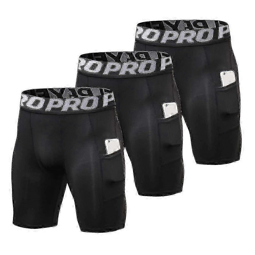 3 Pack Mens Compression Shorts-DF