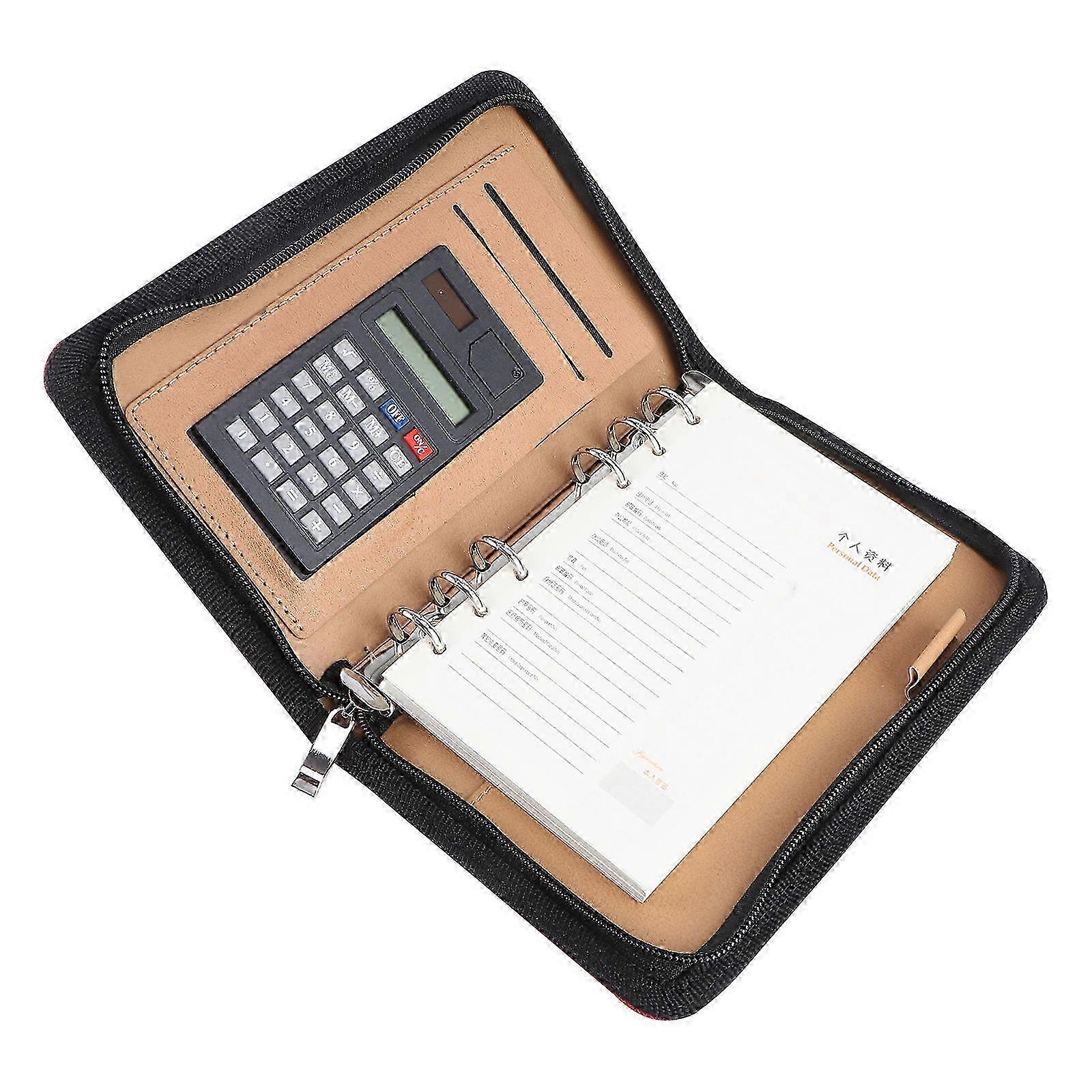 Business Notepad with Calculator for Office Use Faux Notebook
