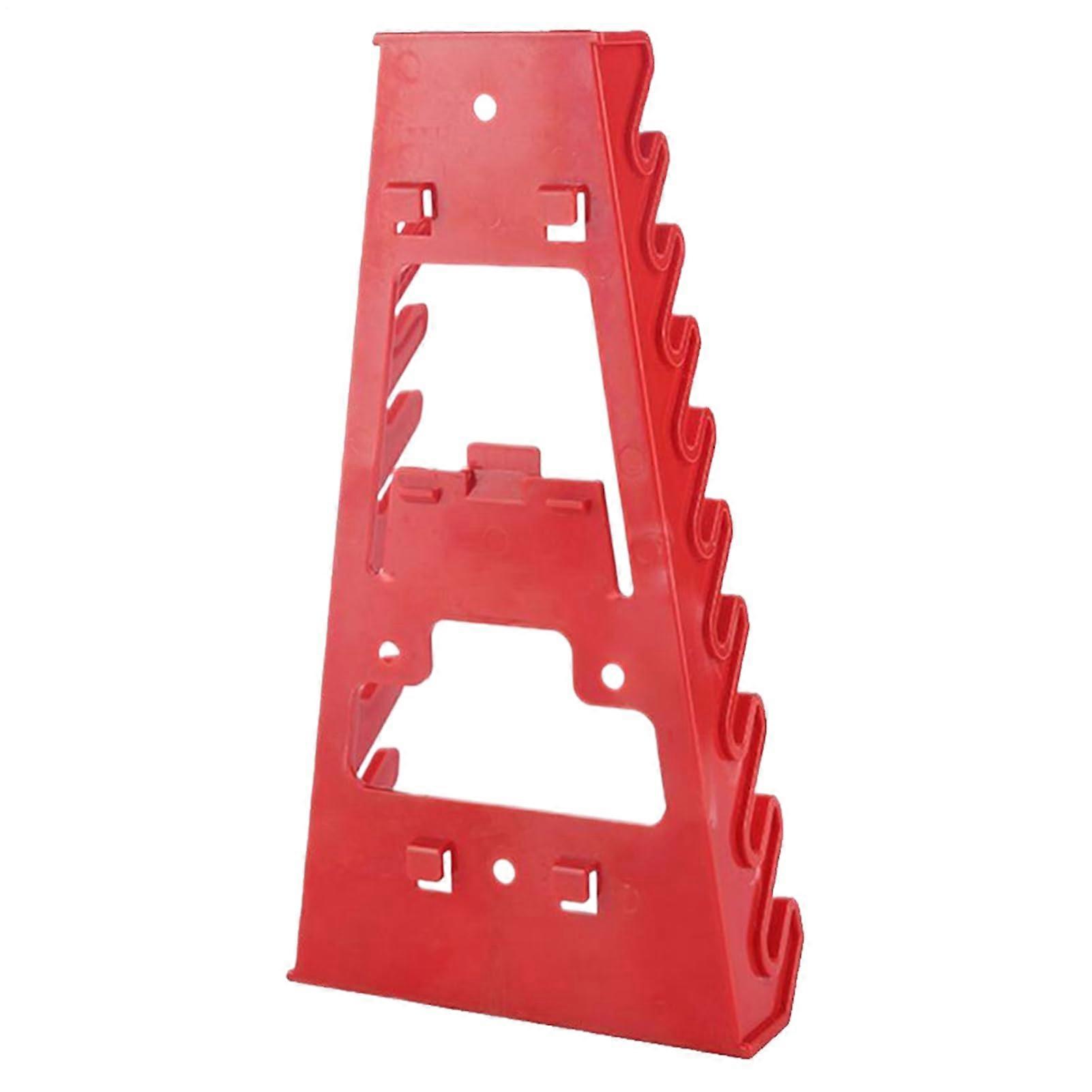Wrench Organizer Heavy Duty Pegboard Holder SpaceSaving Wall Storage for Garage Workshop Red