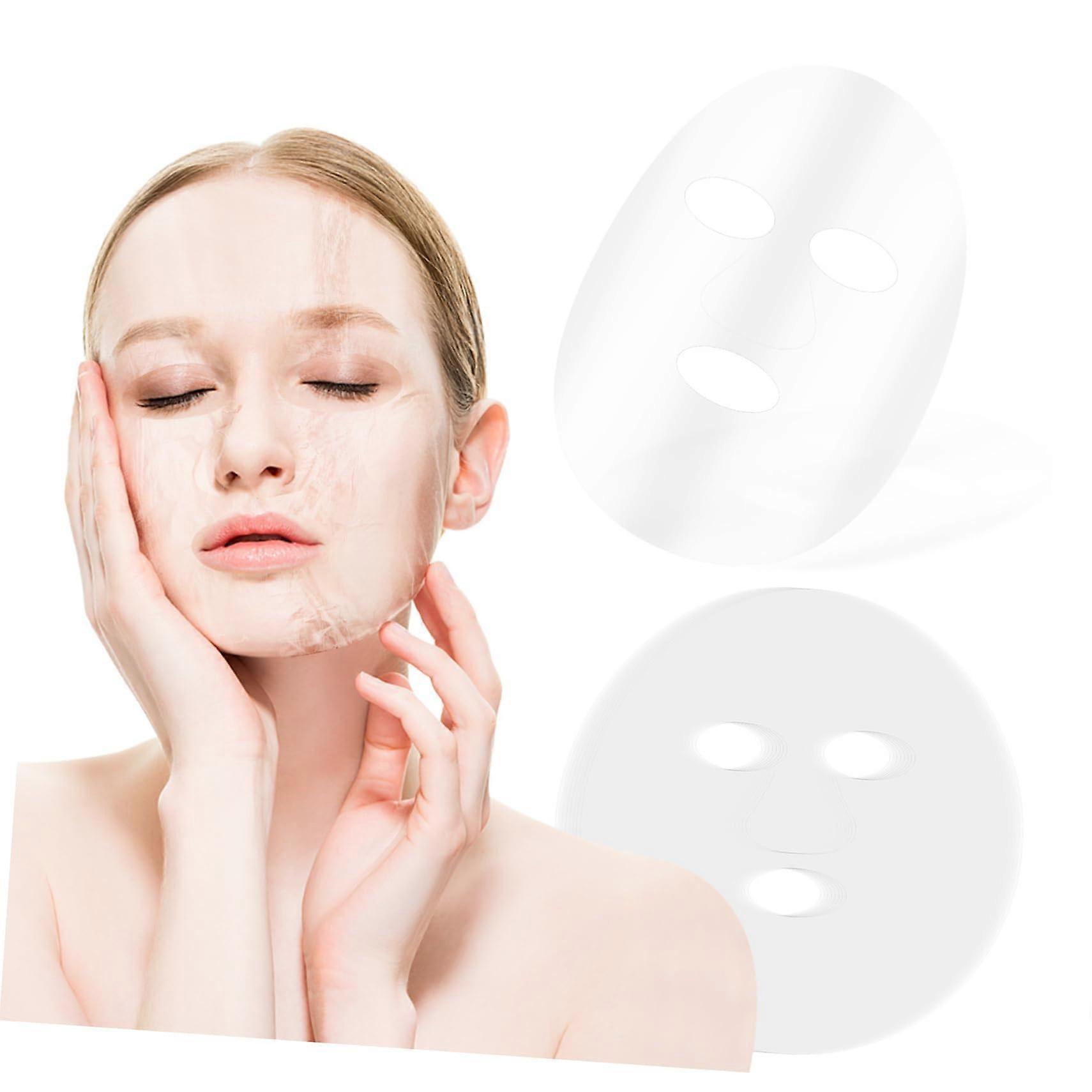 400Pcs Disposable Facial Mask Sheets Bulk Pack Hydrotherapy Film Full Face Coverage for Spa Use