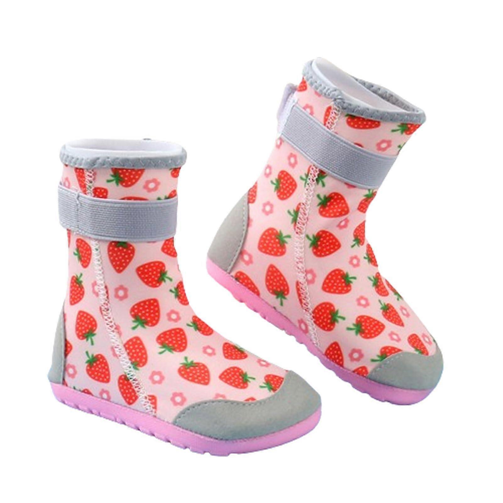 Kids Water Shoes  AntiSlip QuickDry Diving Boots with Adjustable Strap Size 2829