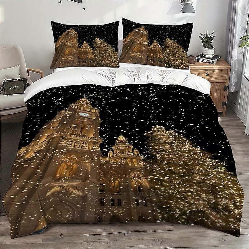 Vienna City Hall Pattern Bedding Set Soft and Comfortable Bedding Set Suitable for All Seasons