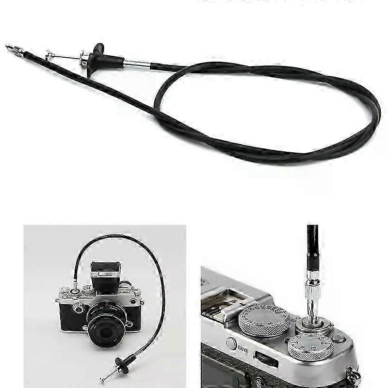 40/70/100cm Threaded Release Cable Wire Mechanical Locking Shutter Release Cable Cord with Bulb-lock Designing H8WD