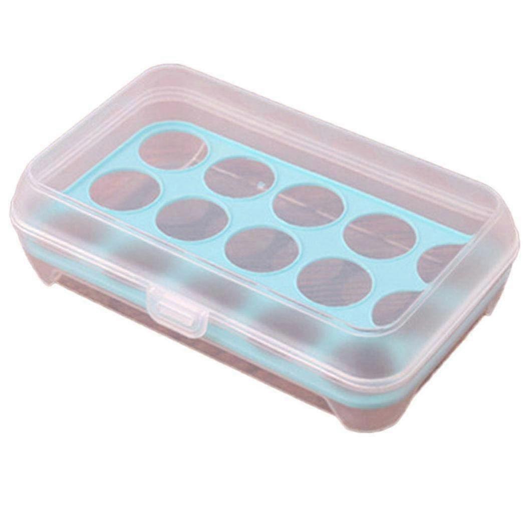 Egg Storage Container with Clear Lid, Stackable Refrigerator Egg Holder for Secure Compartments