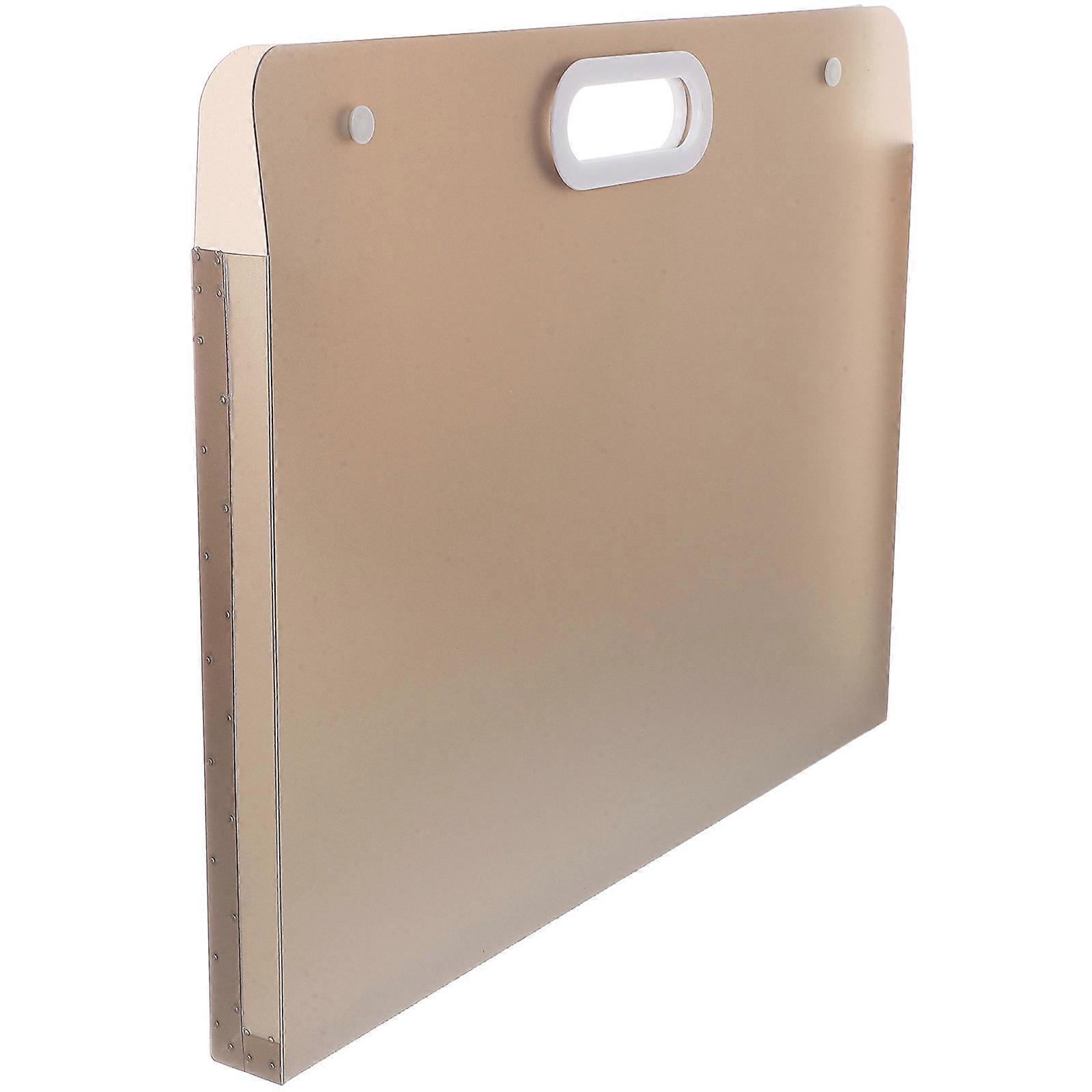 Khaki Document Bag File Holder for Organizing Documents 5Pcs Plastic Set