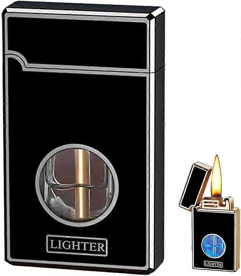 Dragon Artisan Kerosene Lighter with Visible Fuel Window, Induction Ignition, Windproof Refillable Gift