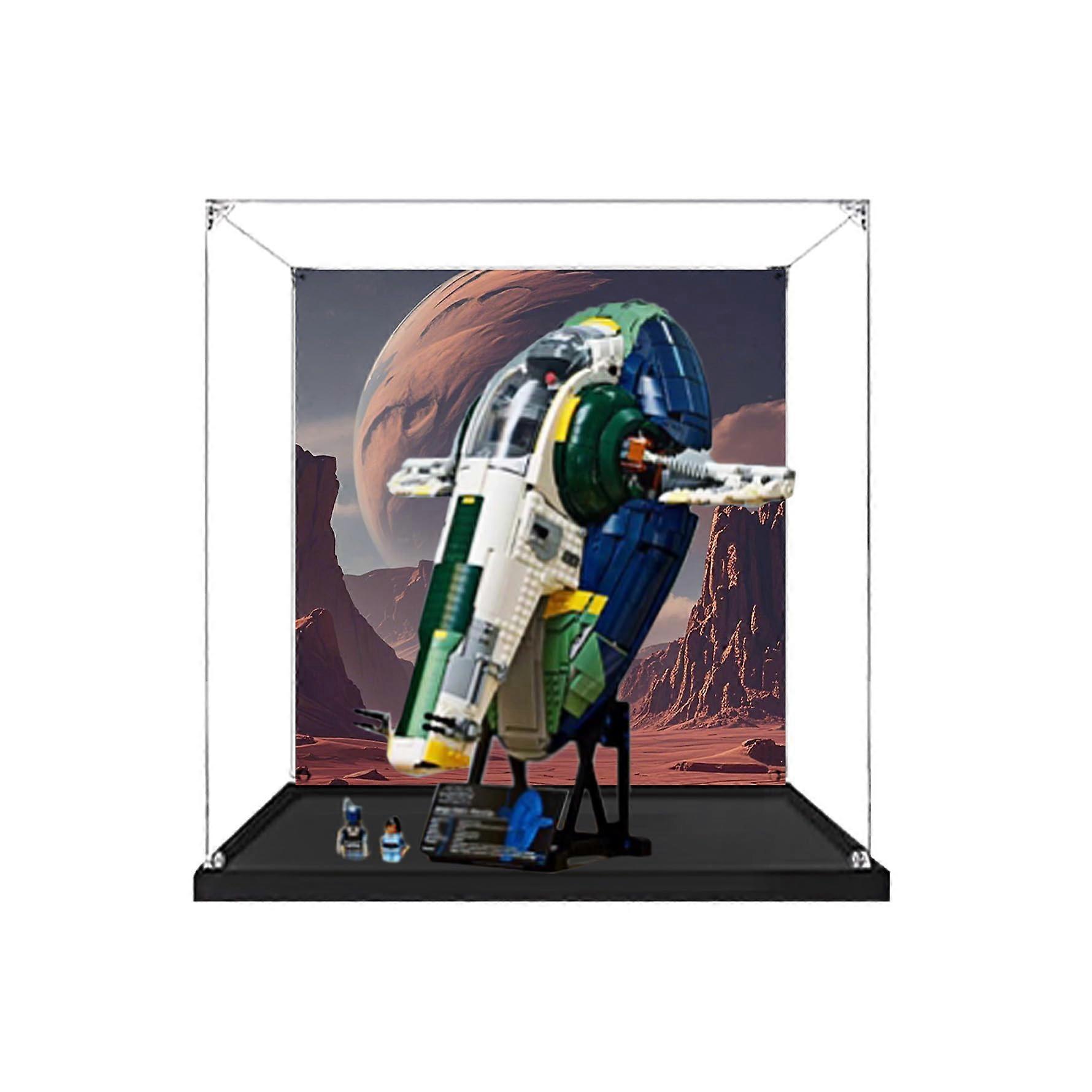 Acrylic Display Case for  75409 Spaceship Model Kit, Transparent Dustproof Box, Stackable Design