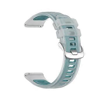 Transparent Blue 22mm Silicone Strap Sweatproof Comfort Wear Watch Band for Garmin Forerunner 570