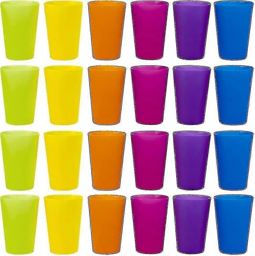 Reusable Plastic Cups, 6 Colors for Kids Camping