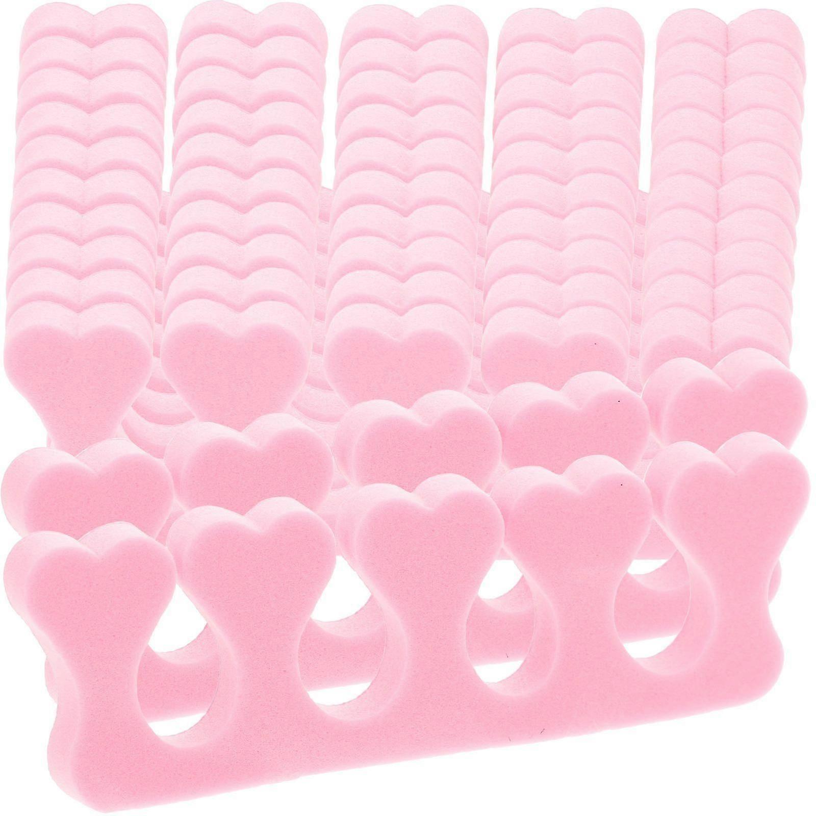 40pcs Nail Separator Sponge Pedicure Tool Set Pink