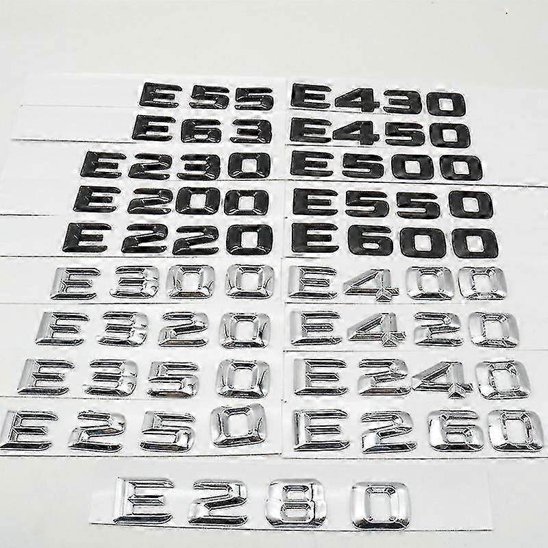 Logo de badge d’emblème de coffre pour E-class W210 W211 E43 E53 E63 E55 E200 E220 E250 E280 E320 E350 E420 E550 E500 E430
