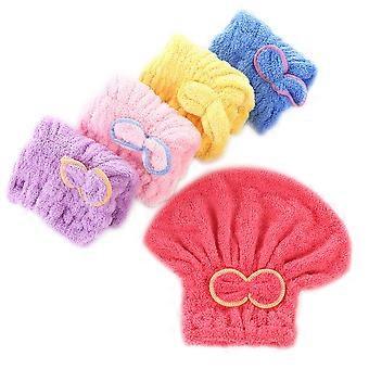 Set di 10 cuffie in pile di corallo per asciugare i capelli sotto la doccia, spesse e a doppia faccia.