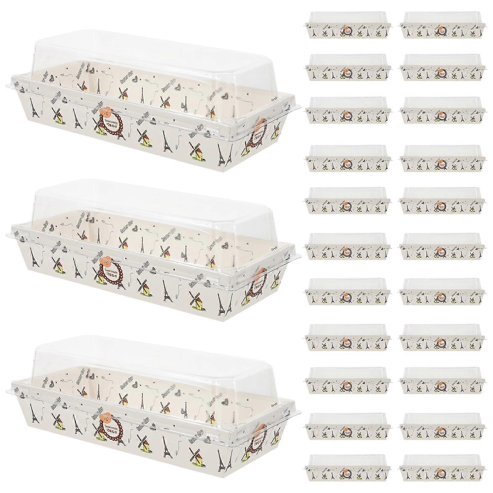Egg Roll Cake Box for Storage 100Pcs Multi Plastic Decorative Packing