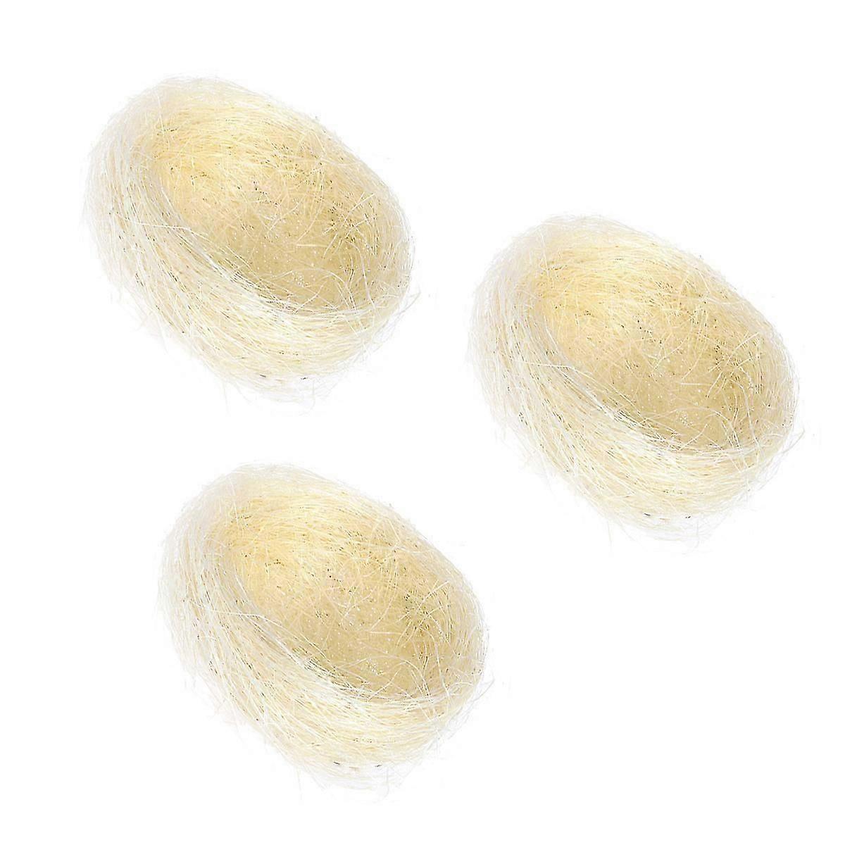 Artificial Nest Chicken Nest for Easter 3Pcs Thread Nests