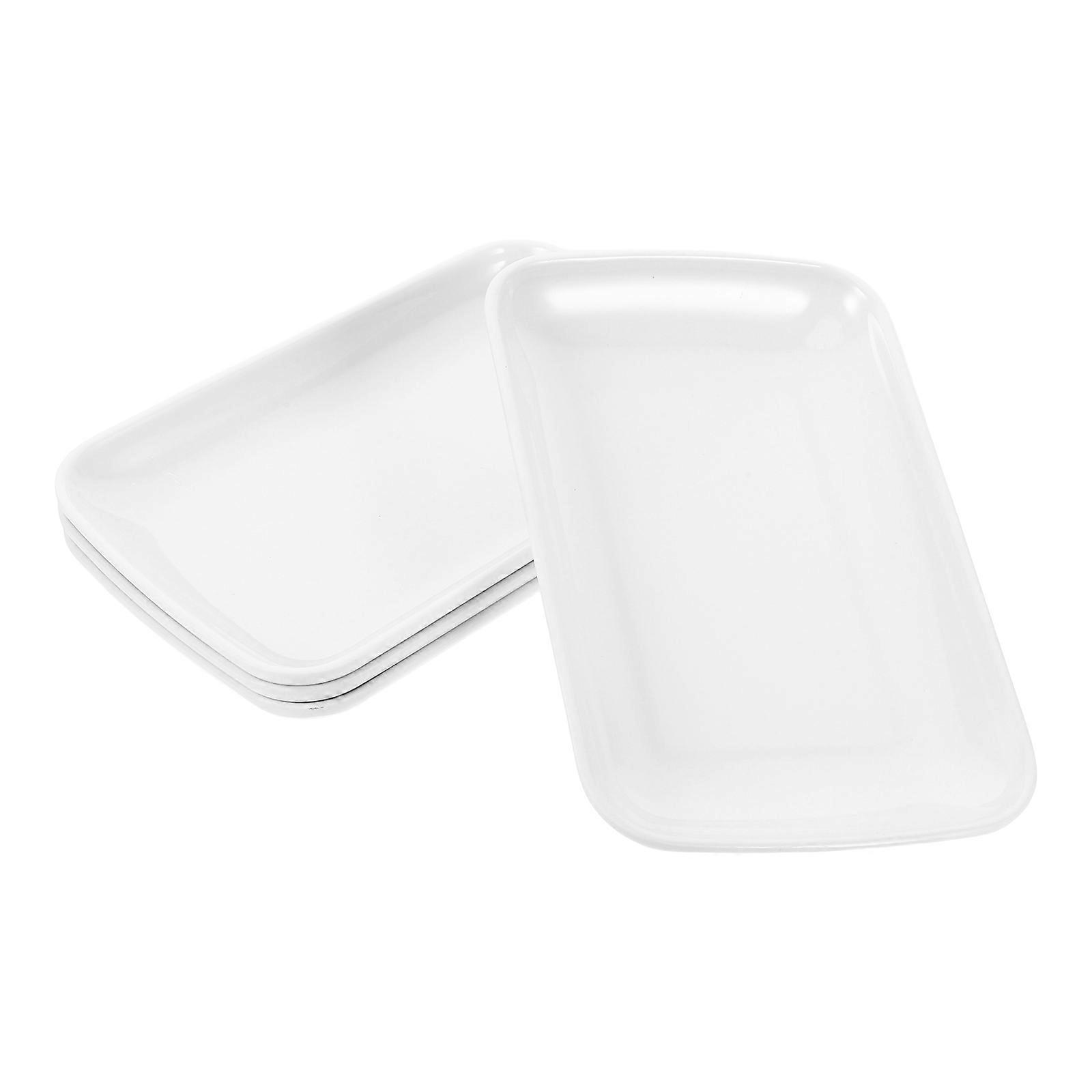 Food Plates Rectangular Plates for Practical Use 4Pcs Set