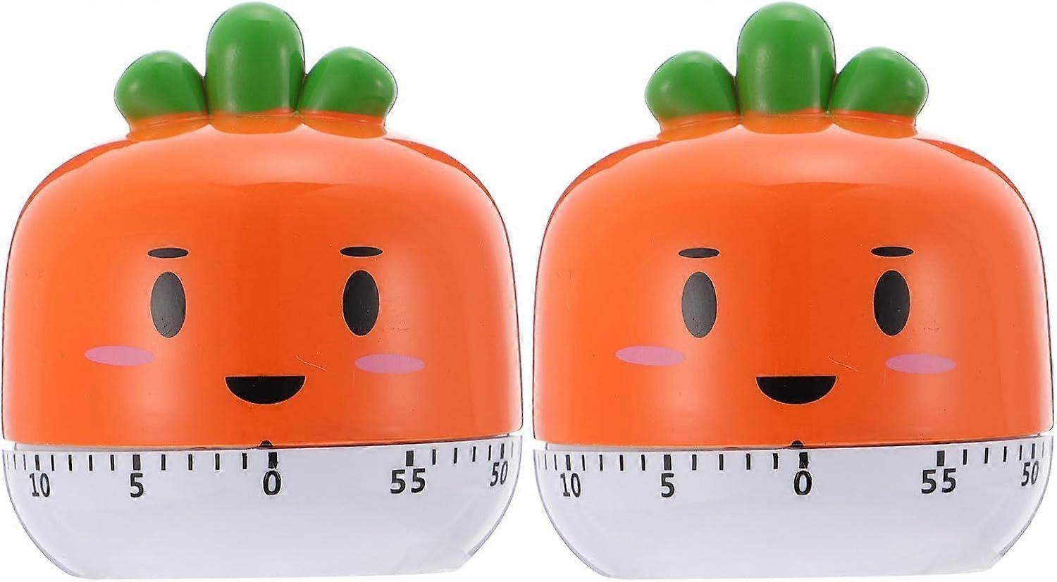 Mechanical Kitchen Timer 2pcs Manual Household Accessory Cartoon
