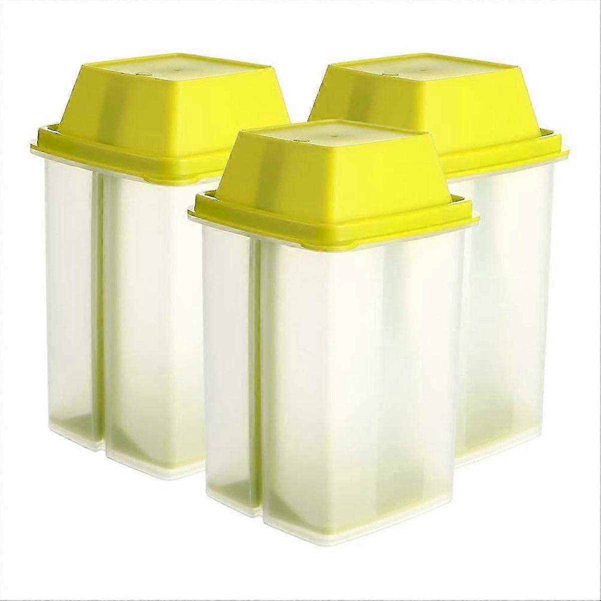 3 pcs Jalapeno Pickle Containers with Strainers Kitchen Tools green
