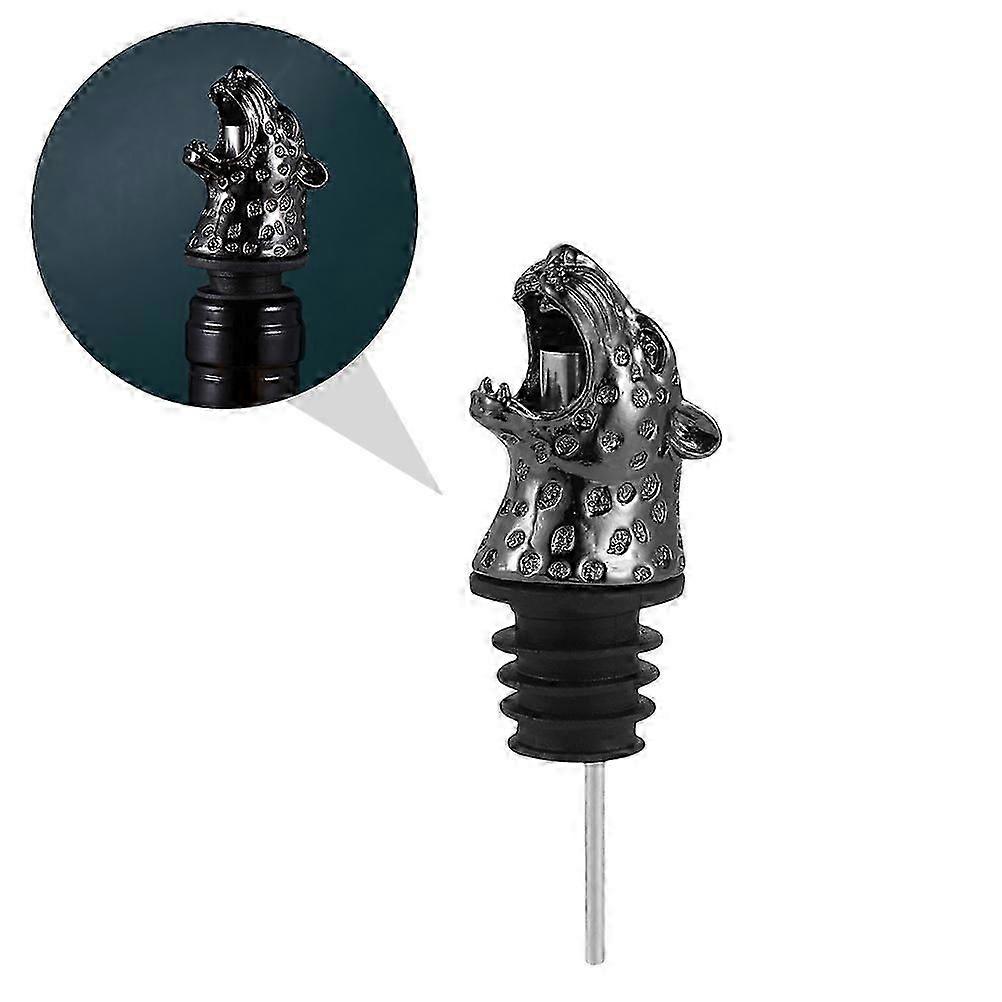 Alloy Leopard Head Shape for Pourer 2Pcs Assorted Color