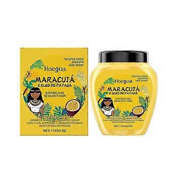 Crème capillaire sans rinçage au fruit de la passion Hoegoa - Nettoie, hydrate et lisse les cheveux en douceur pour des cheveux soyeux et naturellement brillants.
