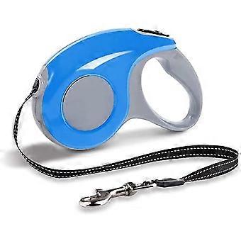 Laisses Rtractables pour ChiensCorde de Traction tlescopique, adapte aux Chiens de Petite et Moyenne Taille 5M, Maximum 15kg (Bleu)